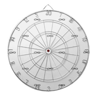 Tabla Dardos Padrão Simples e Moderno Branco e Preto