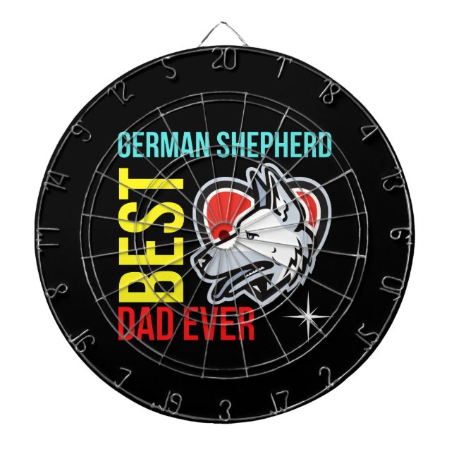 Tabla Dardos Pai german shepherd, Pai Cachorro (Frente)