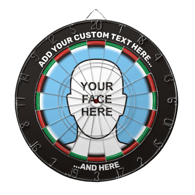 Tabla Dardos Painéis Clássicos com Texto e Foto Personalizados (Frente)