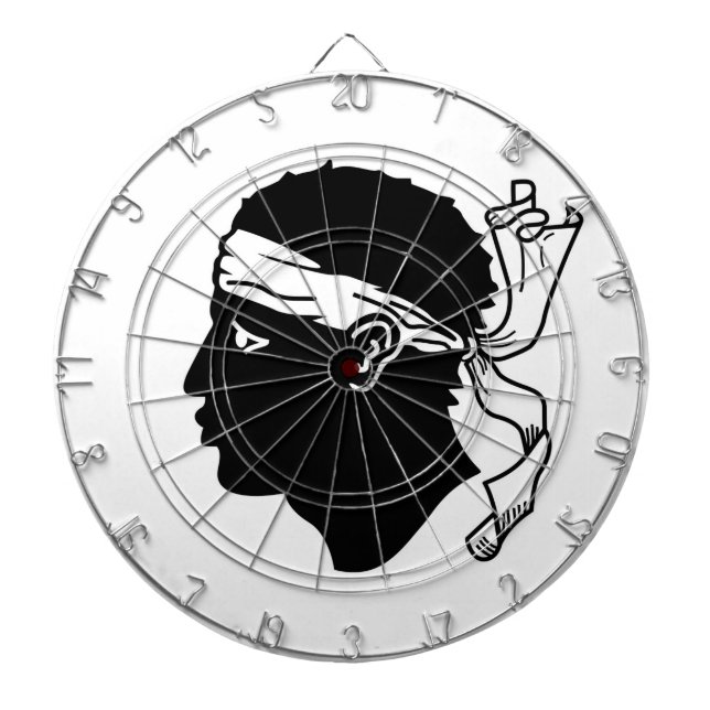 Tabla Dardos Painéis com bandeira da Córsega (Frente)