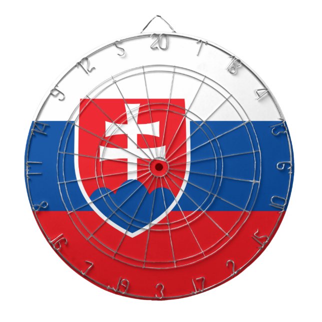 Tabla Dardos Painéis com bandeira da Eslováquia (Frente)