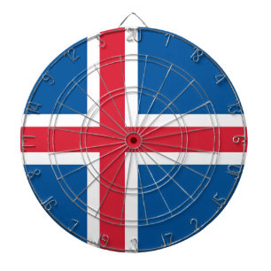 Tabla Dardos Painéis com bandeira da Islândia