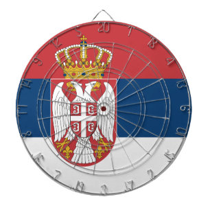 Tabla Dardos Painéis com bandeira da Sérvia