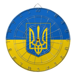 Tabla Dardos Painéis com Bandeira da Ucrânia