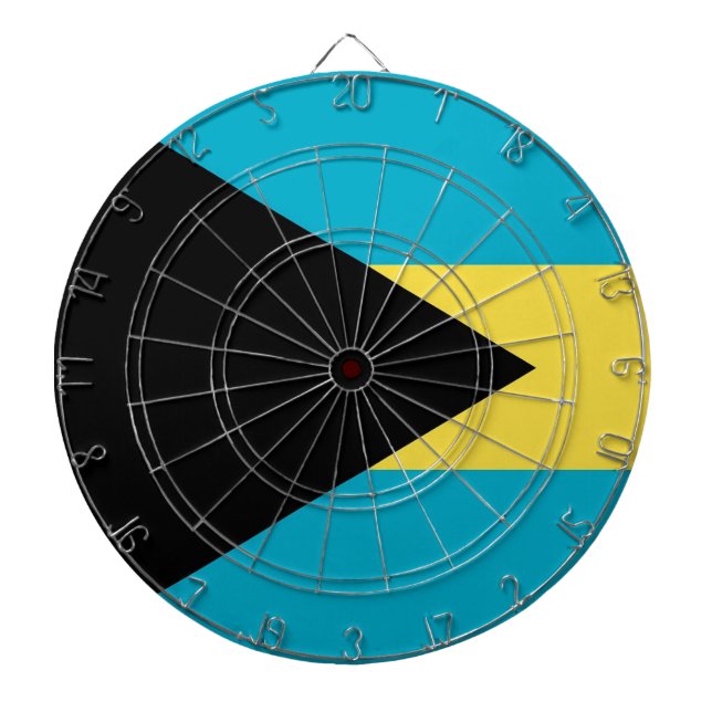 Tabla Dardos Painéis com Bandeira das Bahamas (Frente)