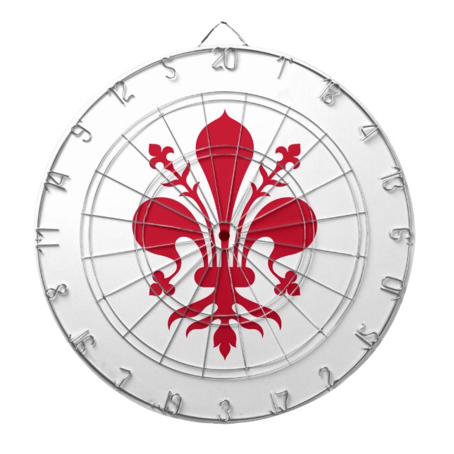 Tabla Dardos Painéis com bandeira de Florença, Itália (Frente)