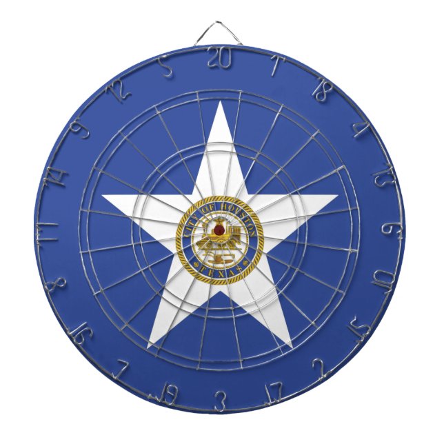 Tabla Dardos Painéis com Bandeira de Houston, EUA (Frente)