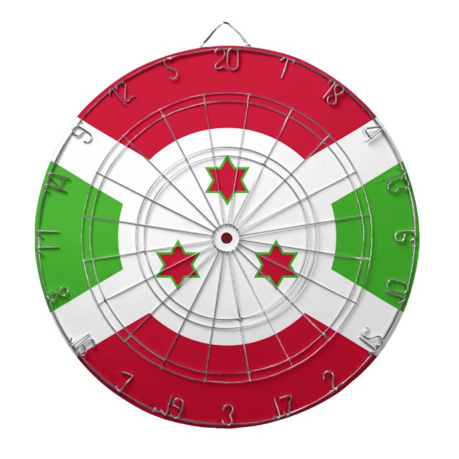 Tabla Dardos Painéis com Bandeira do Burundi (Frente)