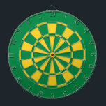 Tabla Dardos Painéis verdes e Dourados com cores e dardos<br><div class="desc">Equipe incrível colore o prato verde e dourado (amarelo) com dardos para seu dormitório, sala de jogos, escritório do treinador, ou caverna de homem! Decor desportivo divertido para qualquer aplausos de fãs desportivos no verde e no ouro! Um presente de excelente, marido, filho ou pai!</div>
