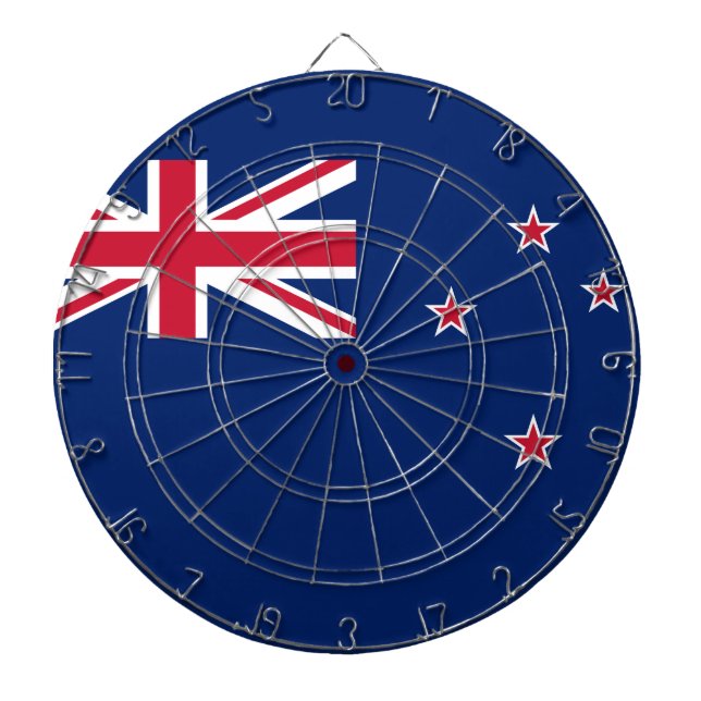 Tabla Dardos Painel com Bandeira da Nova Zelândia (Frente)