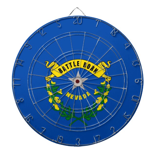 Tabla Dardos Painel com Bandeira de Nevada, EUA (Frente)