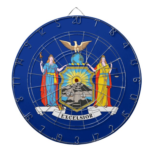 Tabla Dardos Painel com Bandeira de Nova Iorque, EUA (Frente)
