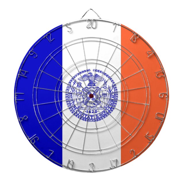 Tabla Dardos Painel com Bandeira de Nova Iorque, EUA (Frente)