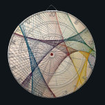 Tabla Dardos Painel de Abstrato Geométrico<br><div class="desc">Traga uma reviravolta moderna para o seu escritório ou sala de jogos com esta prancha de abstrato geométrica. Apresentando uma vibrante design de interseção de linhas coloridas, ele dobra como um conselho funcional de jogos e uma peça de decoração atraente para os olhos. Perfeito para jogos casuais ou como um...</div>