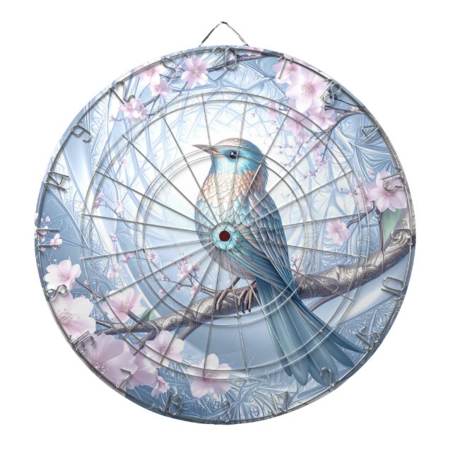 Tabla Dardos Painel de Dardos Floral Blue Bird (Frente)