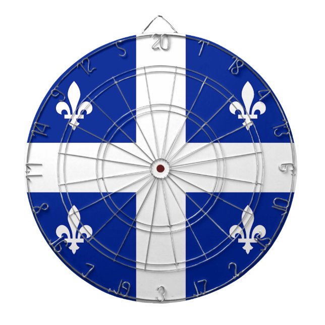 Tabla Dardos Painel de discussão com Bandeira do Quebec, Canadá (Frente)
