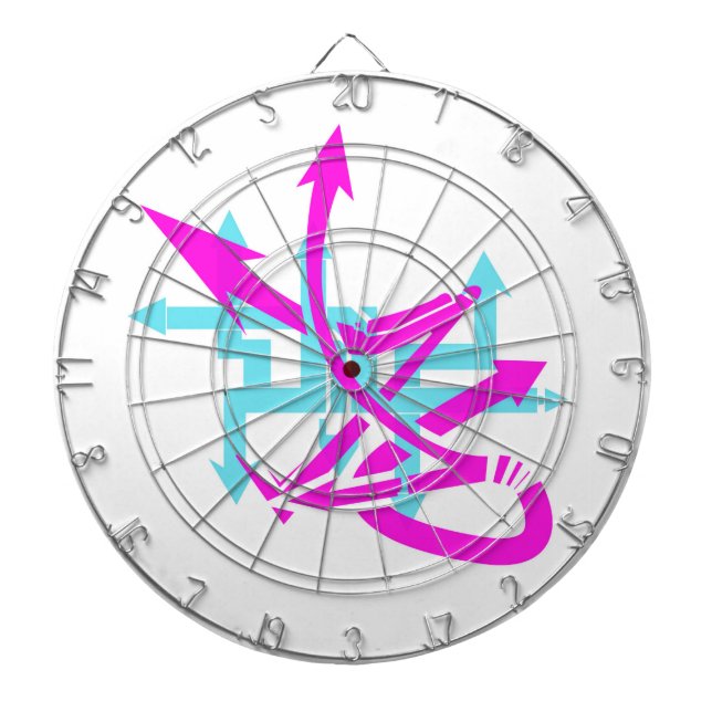 Tabla Dardos Painel de Setas abstrato (Frente)