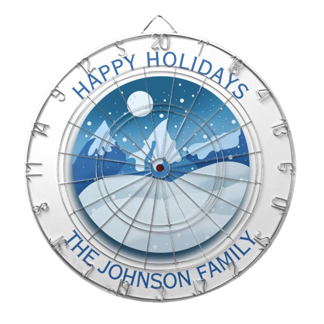 Tabla Dardos Paisagem Congelada Pacífica Personalizada (Frente)