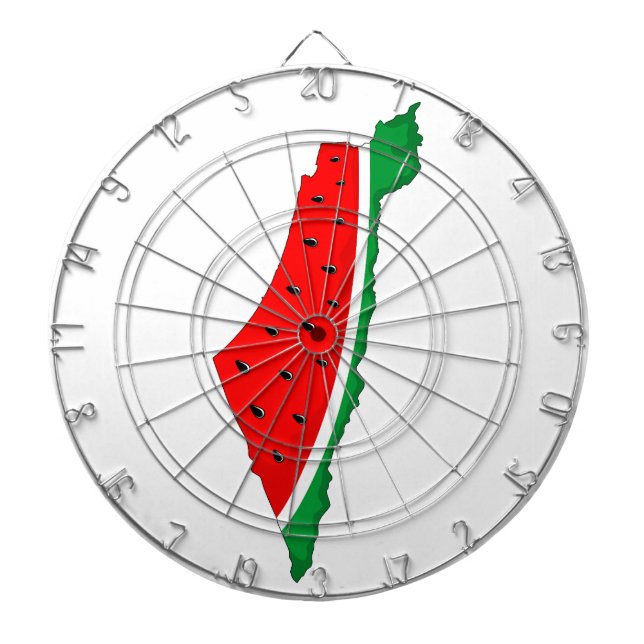 Tabla Dardos Palestina - Mapa Watermelon - Símbolo da liberdade (Frente)