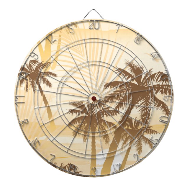 Tabla Dardos Palmas tropicais de verão (Frente)