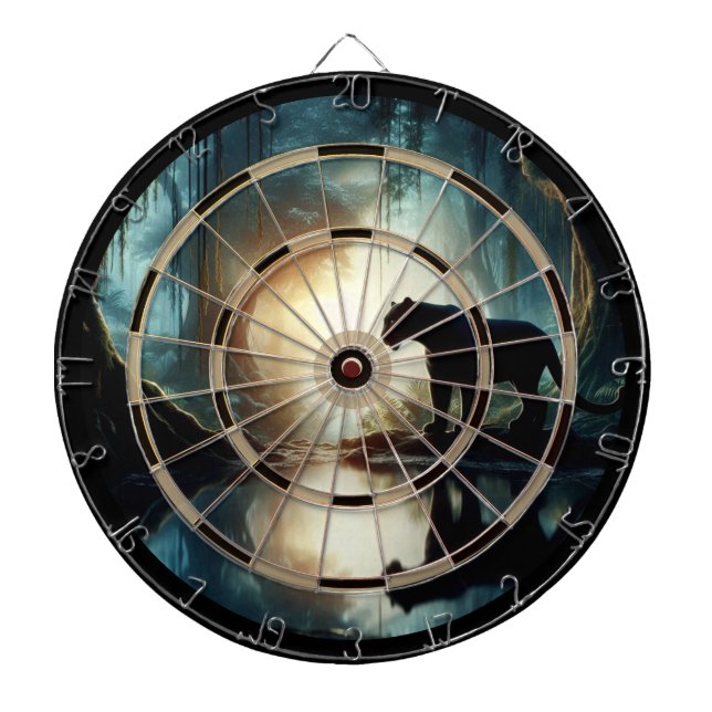 Tabla Dardos Pantera Negra Refletida na Regulação da Água (Frente)