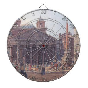 Tabla Dardos Pantheon e Piazza della Rotonda em Roma, Itália
