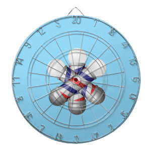 Tabla Dardos Papel de Parede Azul de Barbeiro em Listras Barbei