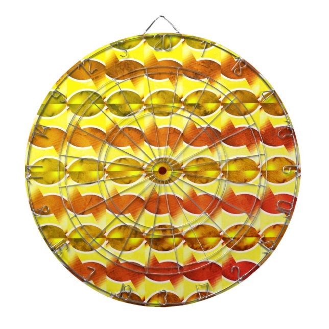 Tabla Dardos papel de parede retrô laranja 1970 (Frente)