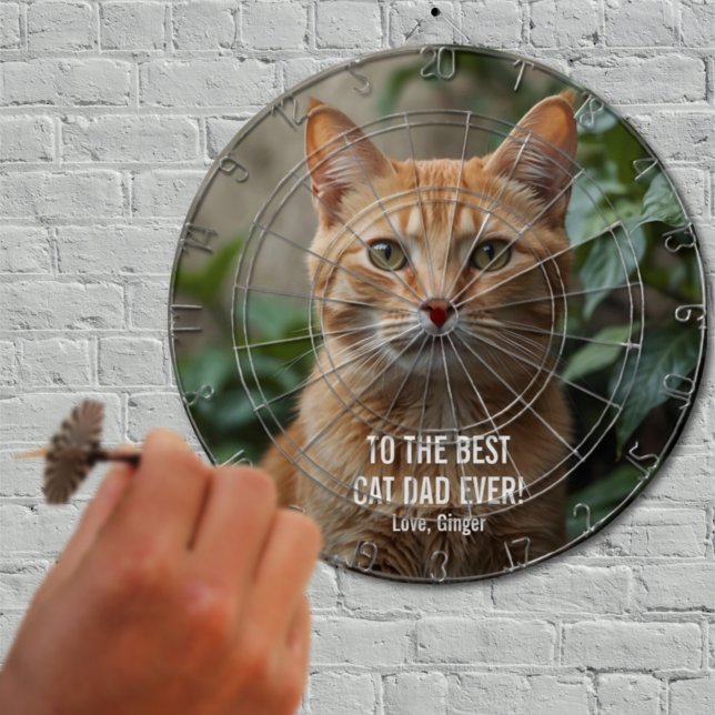 Tabla Dardos Para o melhor Pai de gatos alguma vez personalizad (Criador carregado)