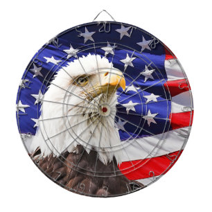 Tabla Dardos Partido Moderno Americano da Bandeira