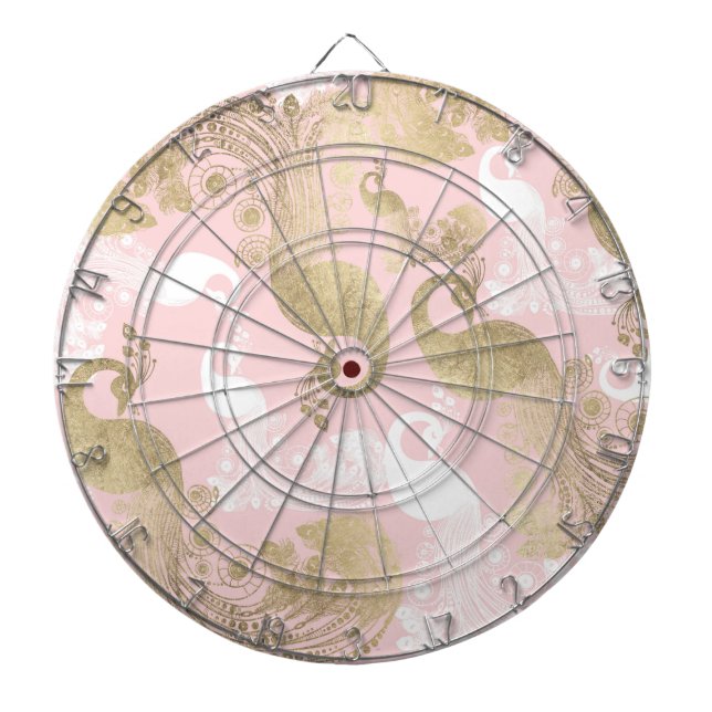 Tabla Dardos Pássaro pacifista real, branco-rosado, cor-de-rosa (Frente)