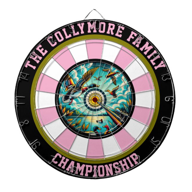 Tabla Dardos Patos Voadores - Arte de Parede-Alvo (Frente)