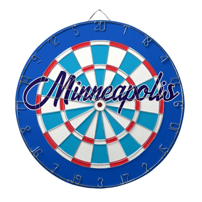 Tabla Dardos Patriótico Vermelho Azul Clássico Minneapolis (Frente)