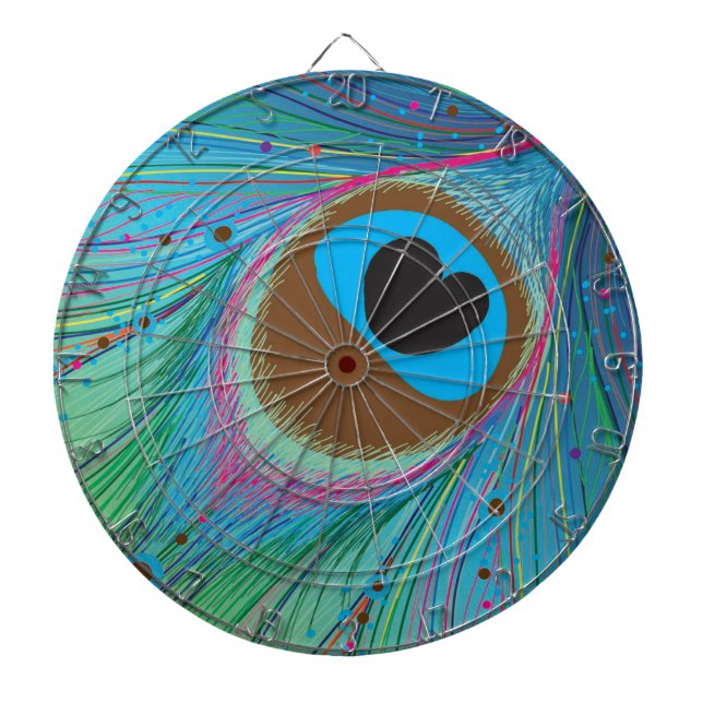 Tabla Dardos Pavão de plano de fundo (Frente)