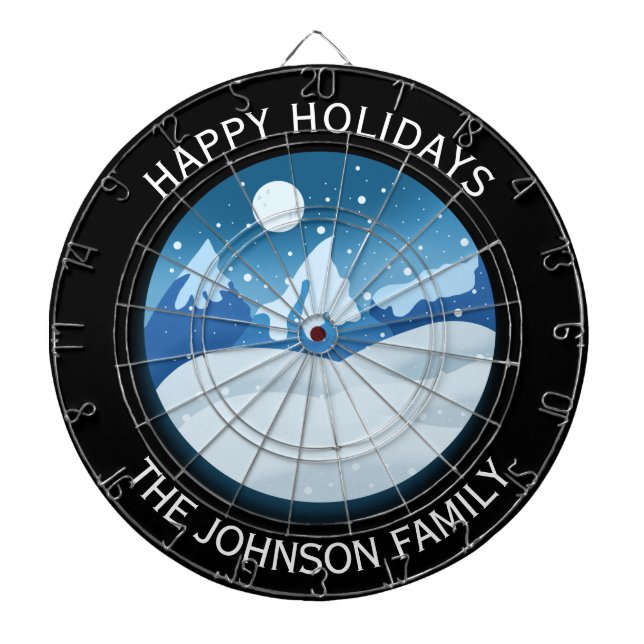 Tabla Dardos Peaceful Frosted Landscape Custom (Frente)