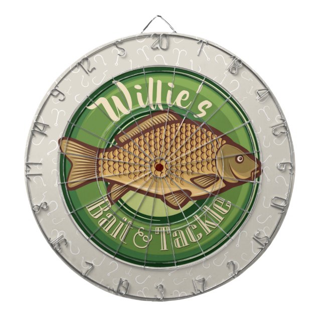 Tabla Dardos Peixe personalizado e Compre-se à pesca (Frente)