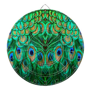 Tabla Dardos Penas de Peacock Gloriosas