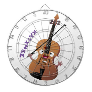 Tabla Dardos Personagem de desenho animado musical de violino e