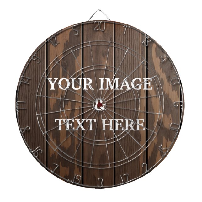 Tabla Dardos Personalizado com Sua Própria Foto & Texto (Frente)