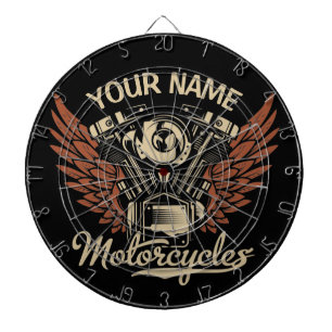 Tabla Dardos  Personalizar Garagem de Motocicletas Biker 