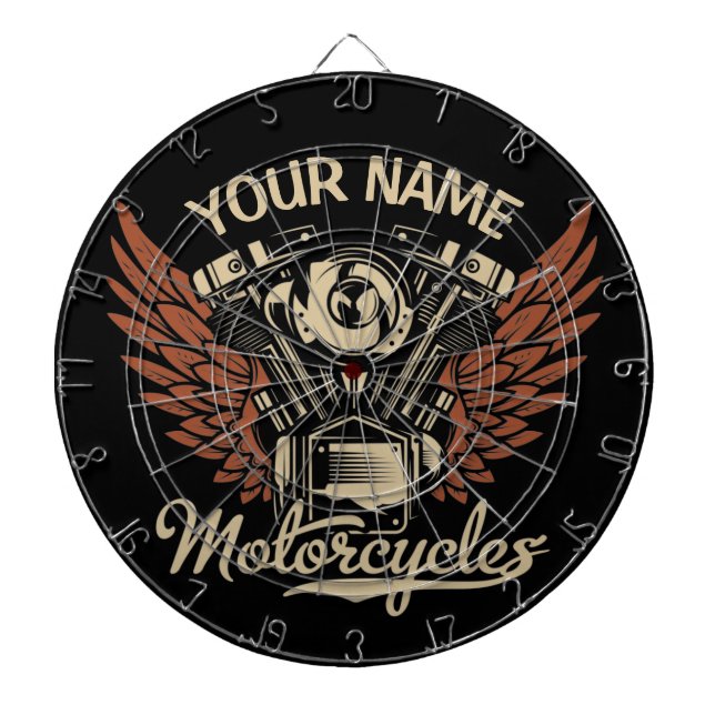 Tabla Dardos  Personalizar Garagem de Motocicletas Biker  (Frente)