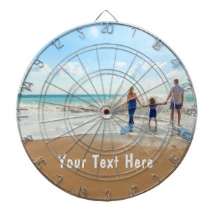 Tabla Dardos Personalize a sua placa fotográfica com texto