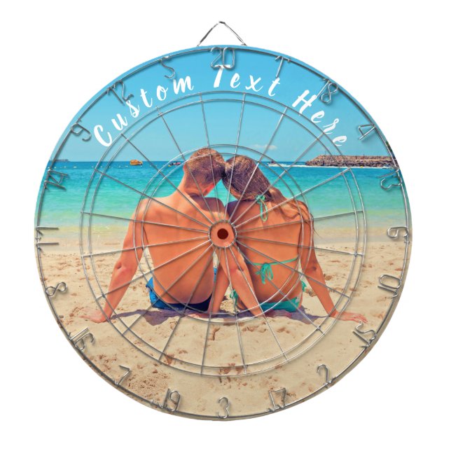 Tabla Dardos Personalize seu presente de placa de dardo fotográ (Frente)