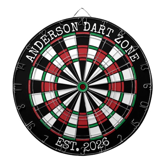 Tabla Dardos Personalized Family Name Dartboard Man Cave (Frente)