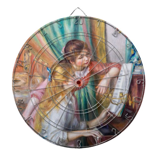 Tabla Dardos Pierre Auguste Renoir - Jovens Meninas no Piano (Frente)