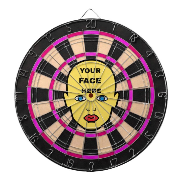 Tabla Dardos Pink Dartboard with Your Face Here (Frente)