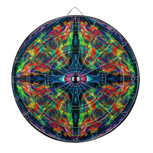 Tabla Dardos Pintura com torção de olhos e trippy