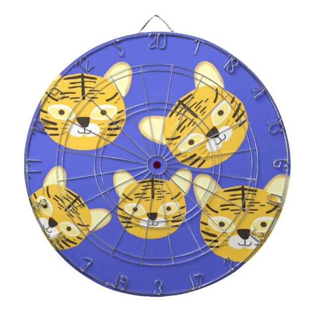 Tabla Dardos pintura de tigres (Frente)