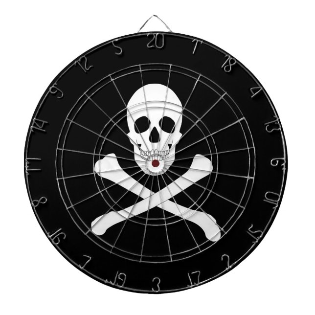 Tabla Dardos Pirata (Jolly Roger) (Caveira e Crossbones) (Frente)