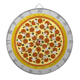 Tabla Dardos Pizza de Pepperoni de Pai mais barato com Topos